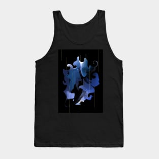 Blue Abstract Tank Top